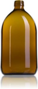 frasco vidro ambar tampa batoque 1000 ml